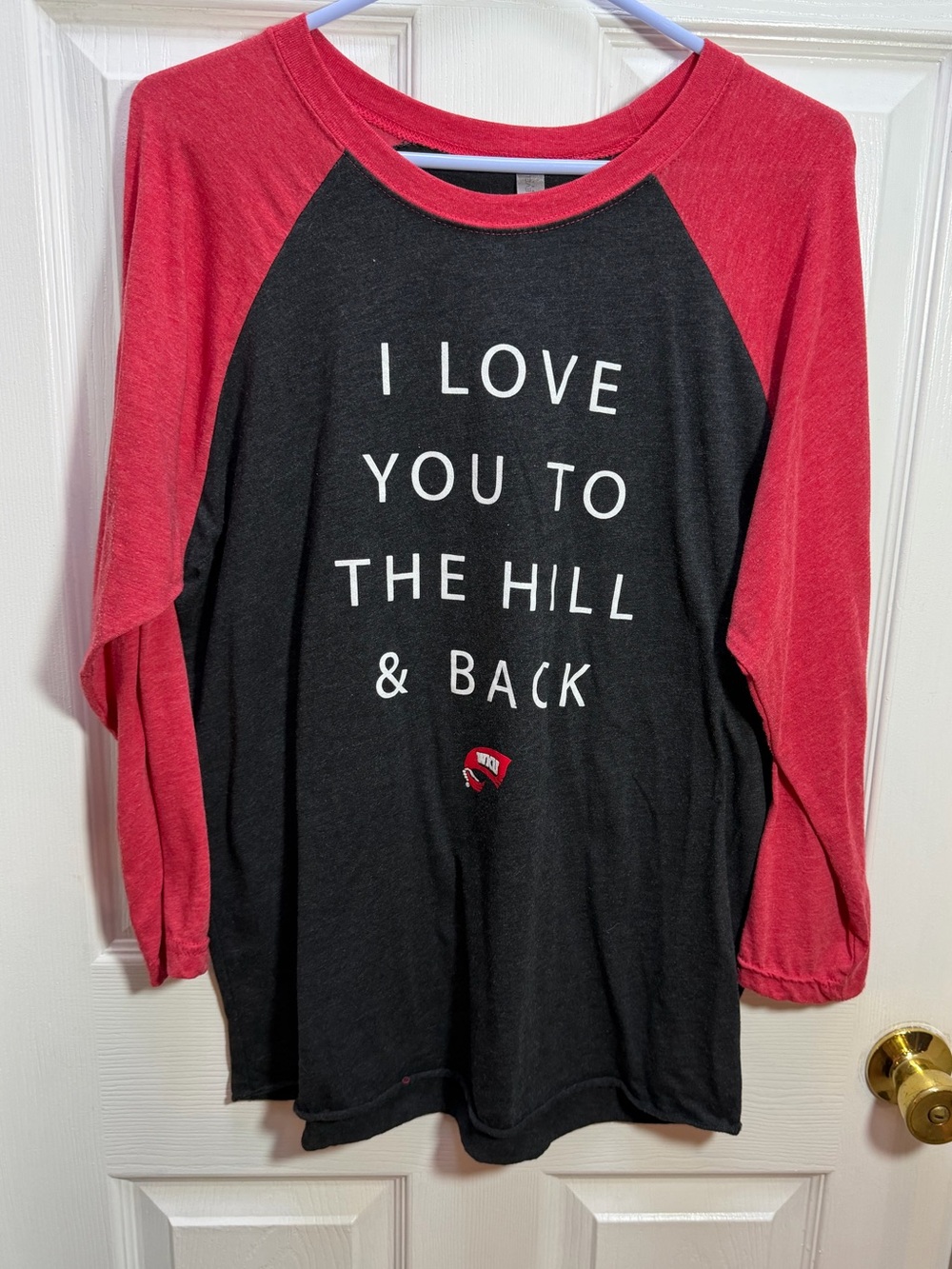 I Love You To The Hill & Back Raglan Tee -  WKU Western Kentucky University